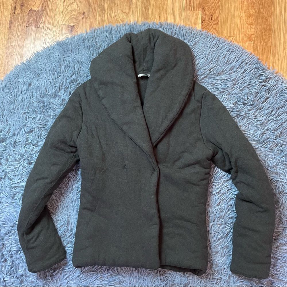 Wood Made in Italy Women's Angora Wool Cropped Puffer Jacket Size S